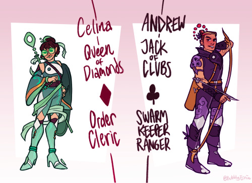 Hits them with my DnDfication beam!! Here’s the character sheets for a huge illustration. Design not