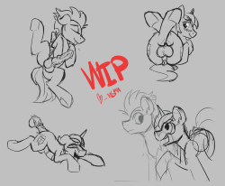 More Random Pose Inspertation Wip Stuff For Comic, Doodling Poses To See If It Sparks