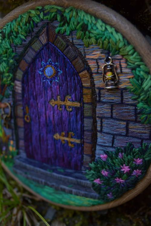 sosuperawesome:Magical Mountains and Fairy DoorOliness Art Studio on Etsy