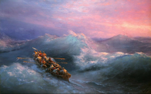 life-imitates-art-far-more:Ivan Aivazovsky (1817-1900)“The Shipwreck” (1884)Romanticism