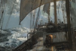oldpaintings:A Night at Sea by Montague Dawson