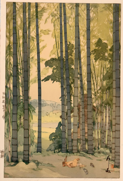 waldesstille:  Hiroshi Yoshida 吉田 博 (1876 - 1950) - Bamboo wood 1939