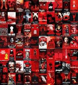 space-sasquatch: midnightmurdershow:  The colors of horror movie posters  holy fuck this is awesome  