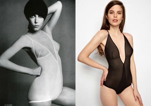 thelingerieaddict:  Flashback/Flashforward: 12 Classic Lingerie Silhouettes RevisitedCredits, top to bottom:Rudi Gernreich High Waist Strappy Knickers on left. Maison Close High Waist Strappy Knickers on right.Rudi Gernreich bodysuit on left. Kallisti