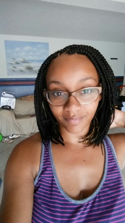 tenijo:Two versions of my Bob box braids. Love this for my summer vaca