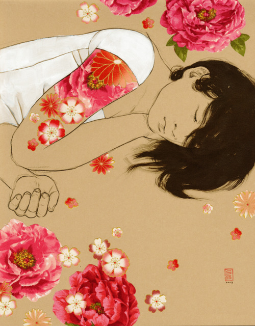illustratosphere: Flower girls series by Stasia Burrington Prints available on Etsy