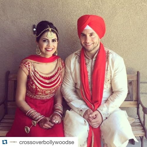 Gorgeous fusion couple! #fusioncouple #fusionwedding #multiculturalwedding #secretweddingblog Repost