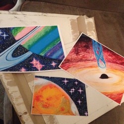 These amazing things came in the mail today! Thanka @natemouse ! #spaceporn #mars #saturn #blackhole #NateGradyIsAwesome