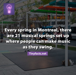 tinyfacts:  21 Balançoires (21 Swings) is a recent project by Canadian design collective Daily Tous Les Jours, known for their wide variety of interactive public installations and experiences. Each swing represents a different instrument such as a guitar,