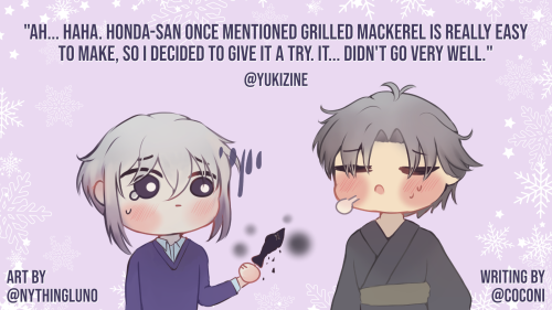 yukizine: QUESTION FOR YUKI! “what is your worst attempt at cooking?” Answer: “Ah&