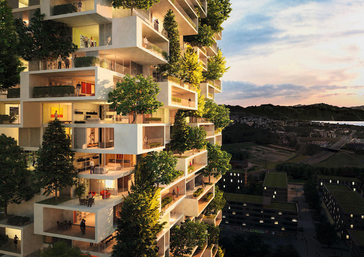 sixpenceee:  117-Meter-Tall Tower to be World’s First Building Covered with Evergreen