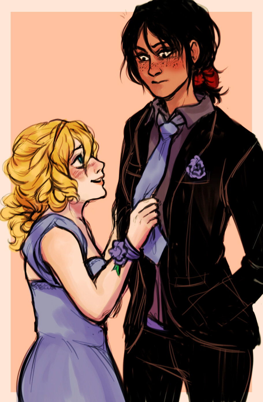 nigiris:  bevsi:  yumikuri prom… ymir in a suit…..  bev is a gift from the yuri