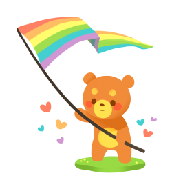 littlesruletheworld:  Pride bear how cute 😍✨ 