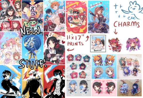 Hi yall! I’ll be at Fanime artist alley table 404 this year! Here’s a preview of some of the stuff t