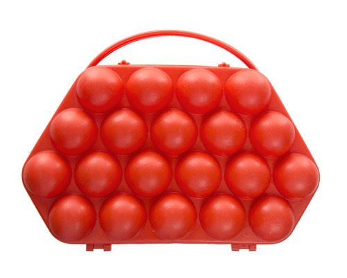 Egg carrier — Multi section plastic container to carry eggs with a handle, USSR, 1980-1989.