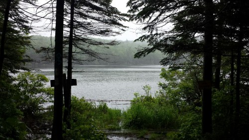 Stratton Pond at the base of the mountain of the same name.