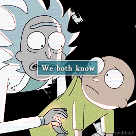 corvidthief:  “You’re crying? Over a Morty?”