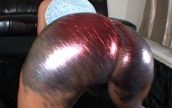 Porn photo Britney Brooks wearing glitter on her butt.