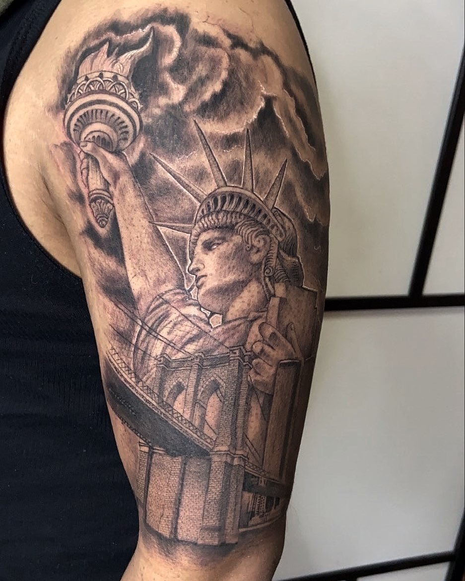 Statue of Liberty Tattoo by Eunbee Choi Eunji TattooNOW