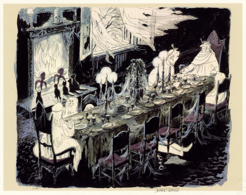 adventurelandia: Haunted Mansion concept art by Marc Davis