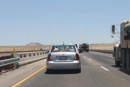 kenleemo:  EDC Post #2: On the road to EDC…all of the beautiful people I saw on the road with me! There were probably twice as many, but I didn’t get pictures of everyone. But if you saw an Infiniti passing you up honking with a white girl waving