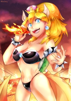 marini4: BOWSETTE GOLDLOCK AND REDLOCK (ecchi mode) Join our Bowsette cult guys. One of us… one of us… one of us… Its never too late to join the dark side of the meme guys.  I just had to include an ecchi version. Your welcome.  &lt; |D’‘‘‘