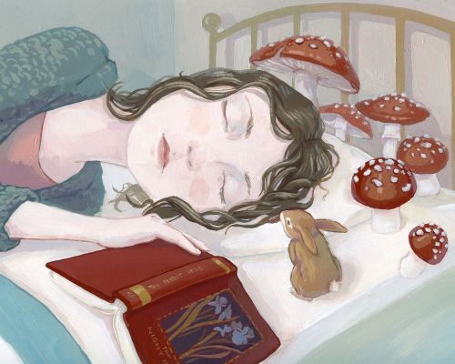 bibliolectors:Soñando tras la lectura (ilustración de Katie Gamb)