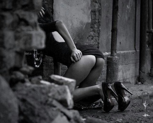 on my knees