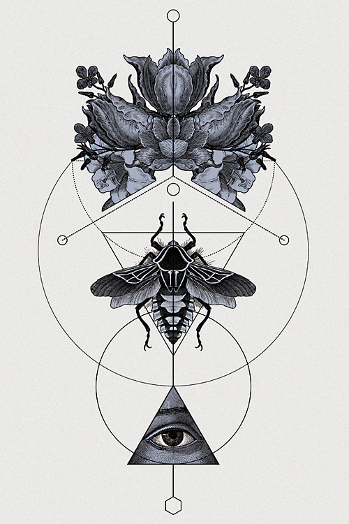 lostsoulsandhungryghosts:  geometrical tattoo flashes.created by Hannes Hummel 2013