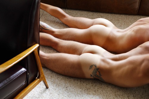 100nudeshoots:  Models: Hugo Godinho and Rodolfo Brunhari Photographer: Cobalto  Third take from our photoshoot with Cobalto.  Terceiro take do nosso ensaio com o fotógrafo Luca Serradura (Cobalto). 