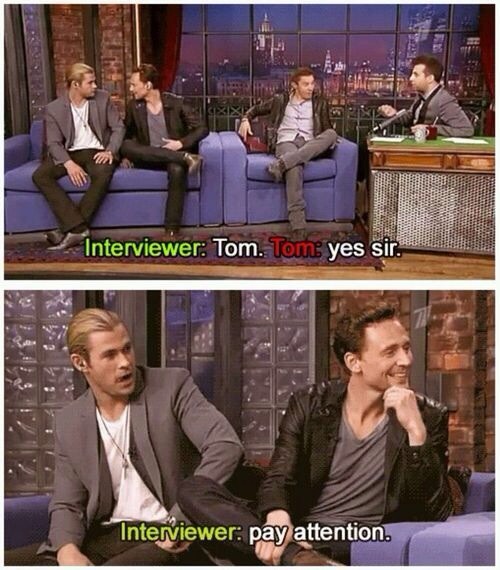 Tom got caught while he was flirting with Chris.