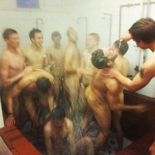 ilclassic:  Lads in the locker room.