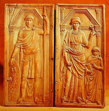 An ivory diptych depicting Flavius Stilicho (359-408) and his family. As mentioned earlier Stilicho 