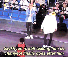 jingyeolbaeks: baekhyun & chanyeol literally cannot live without laughing at each other