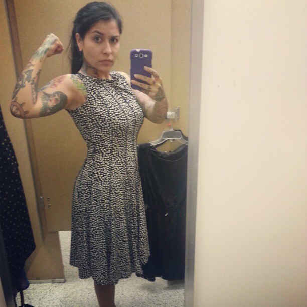 galvanfoxtrot:  Making funny facea and poses in the dressing room at Ross. Beware!