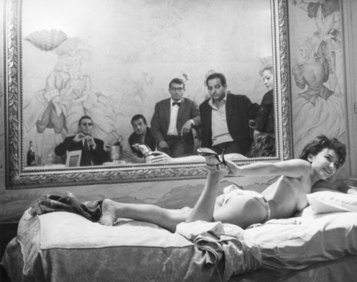  Hildegard Knef and Claude Chabrol on the set of &ldquo;Landru&rdquo;, 1963