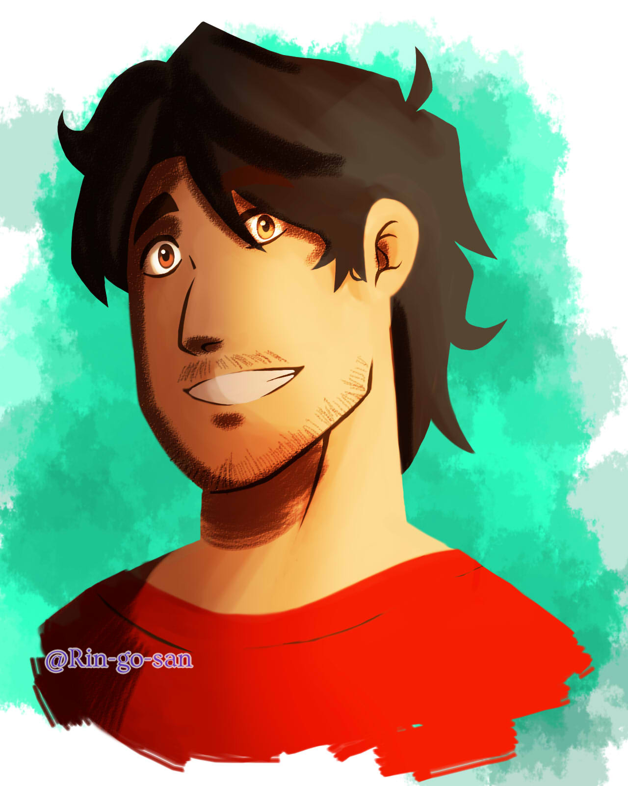 rin-go-san: “He smiles as bright as the sun” Here’s a simple drawing of @markiplier