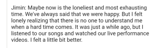 This Quote By Jimin...so Incredibly Relatable, Same