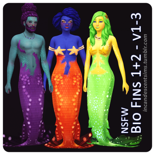 incandescentsims:Candy Shoppe Collection Recolours @cmykayleena‘s Siren’s Enchanting Delusion Fins r