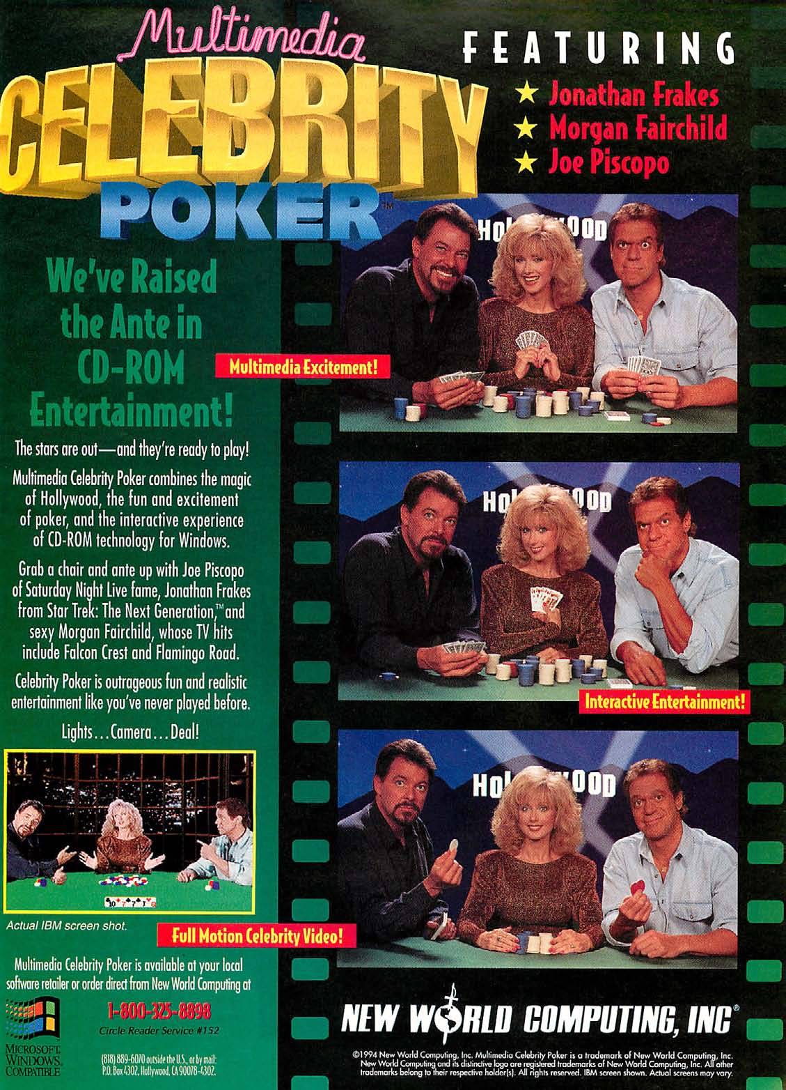 retrocgads:
“USA 1995
”
‘Multimedia Celebrity Poker’[PC] [USA] [MAGAZINE] [1995]