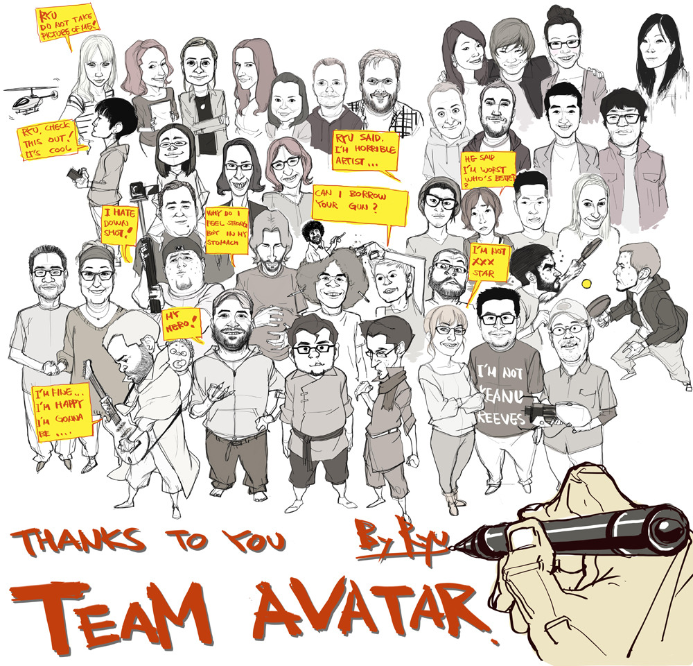 bryankonietzko:  RYU CARICATURES OF KORRA BOOK 3 CREW –VERSUS– KORRA BOOK 3 CREW