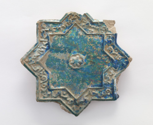 Turquoise-glazed architectural tiles made in Iran, 12th-13th century (Ilkhanid)Freer-Sackler  F