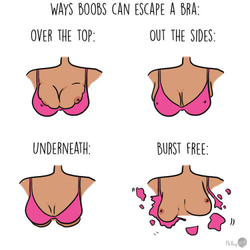 aboveignorance:  suckmesleezi:  pr1nceshawn:    Things About Boobs That Women Can Easily Relate To by  Flo Perry.  its all true.  This is perfect 