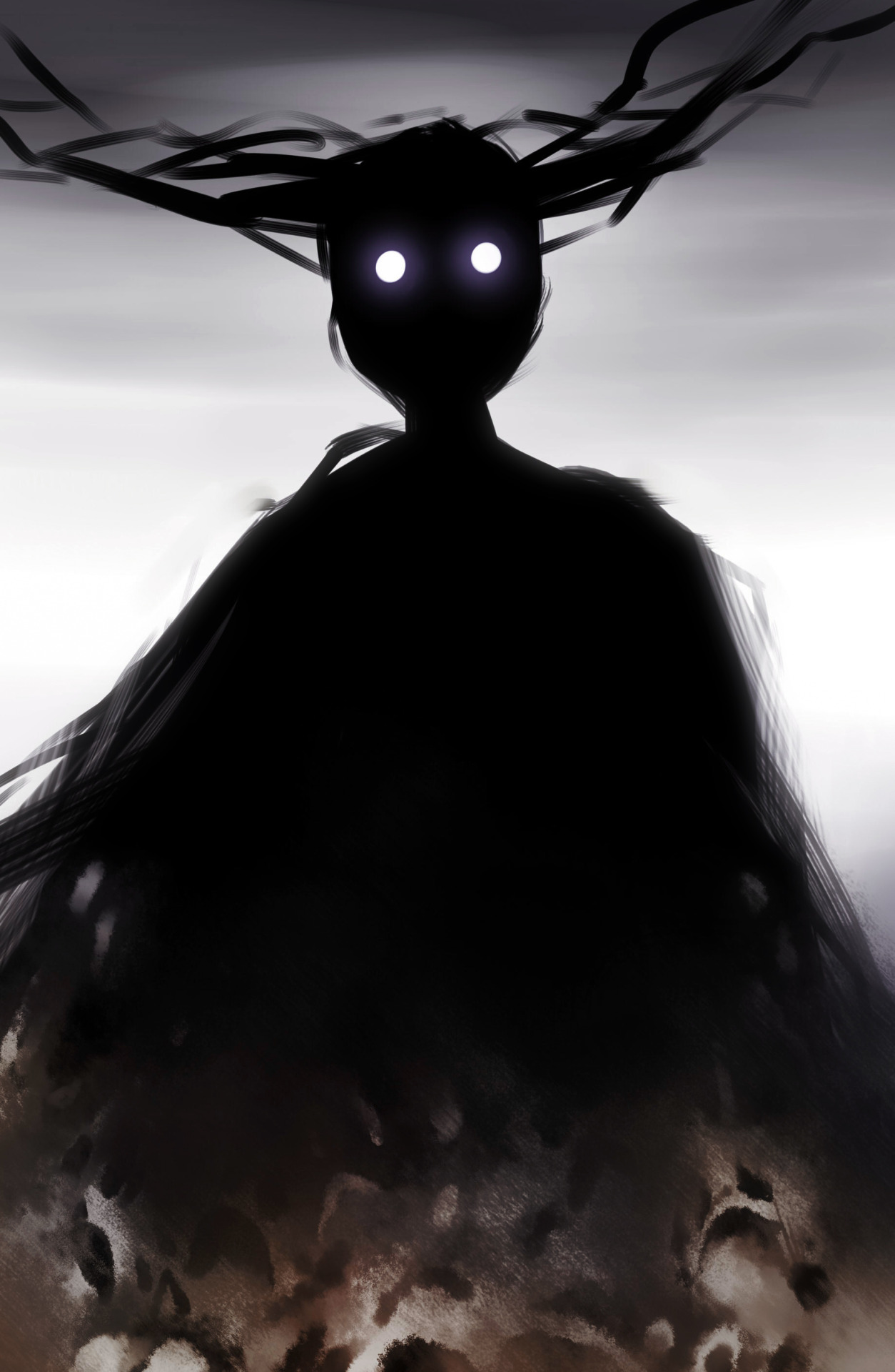 hpreducedto1:  Antlered Slenderman 
