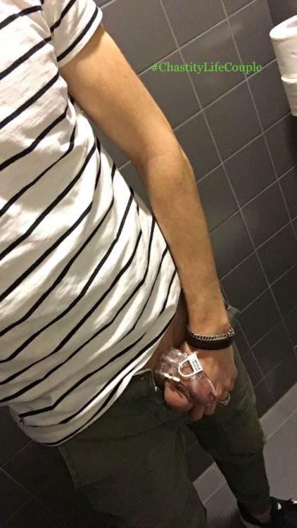 faggotslaveboy: chastitylifecouple: locked my boy up for a few days! He has to answer my request of 