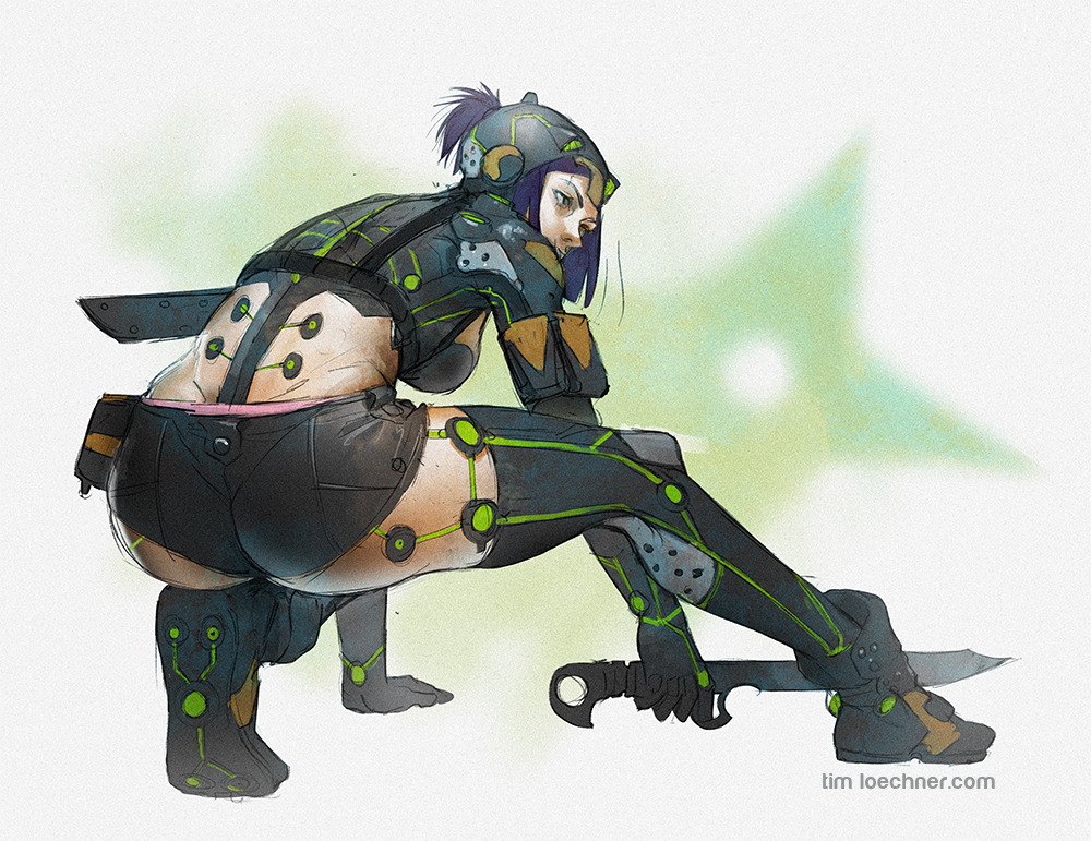 conceptartworld:  Check out this Techno Ninja concept art piece by Tim Löchner!