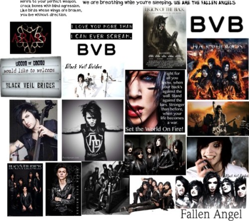 xan-dur:  International Black Veil Brides Day by slytherinprincess2013 featuring rock posters Black home decor, Ů.77 / Rock poster, Ů.77  