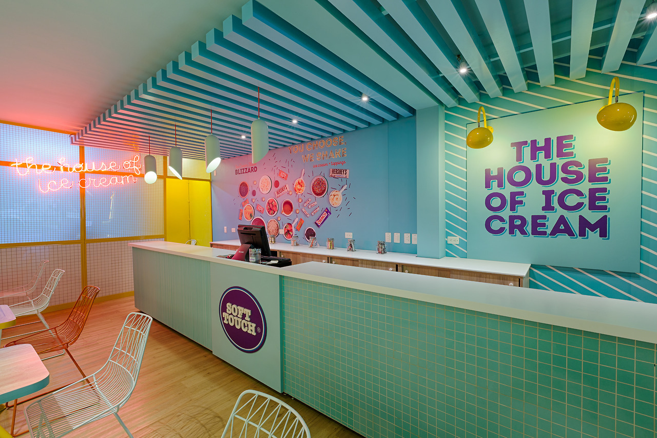 thedsgnblog: Soft Touch Interior Design by Plasma Nodo “Traditional ice cream shop