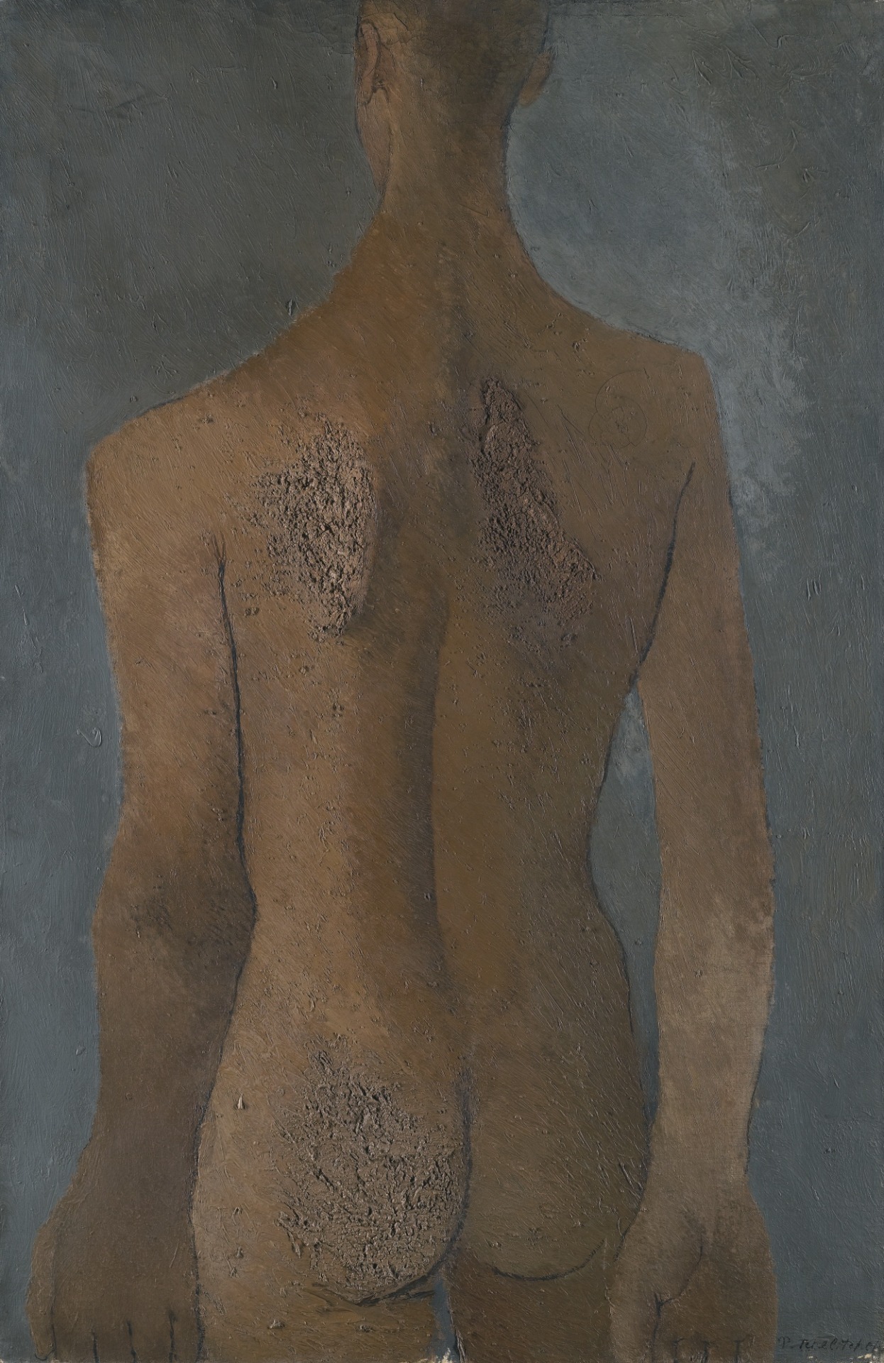 blastedheath:Pavel Tchelitchew (Russian, 1898-1957), Male nude. Oil and mixed media