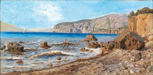 Coast of Sorrento, Harald Jerichau, 1870